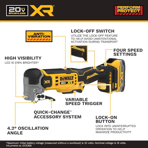 DEWALT 20V MAX XR Oscillating Multitool Kit
