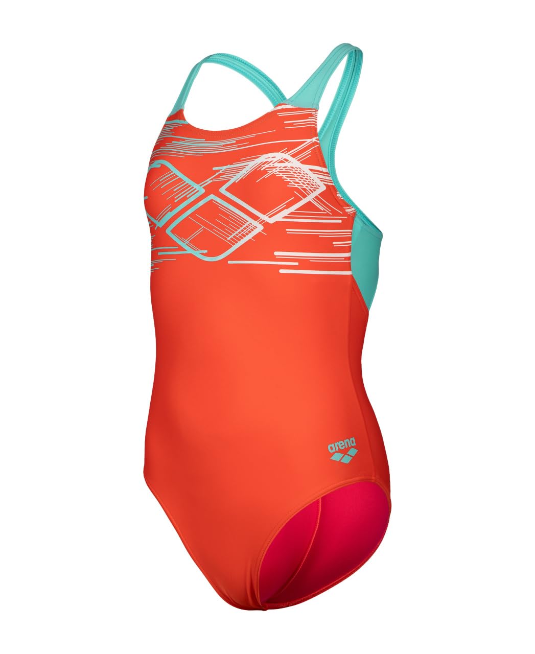 Arena Girl's Arena Pastime Swimsuit V Back One Piece Swimsuit Fille (Lot de 1)