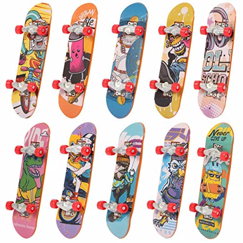 QINIFIFY Finger Skateboards, 6 Piezas Mini Finger Skate Profesionales Mini Diapasón Monopatines para Dedos Fingerboards Juguete Skatepark Regalo Creativo de Juegos Deportivos para Niños