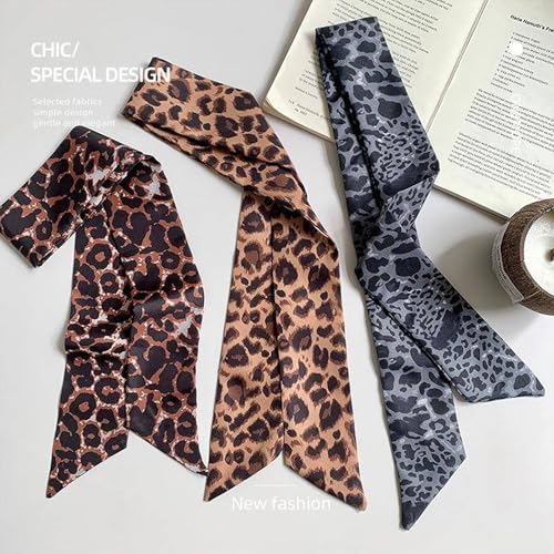 NIDMIDO 4 Pack Purse Scarf for Bags Silk Head Scarf for Hair Handbag Women Scarfs Ribbon Band Hair Neck Scarves Fashion Gifts2