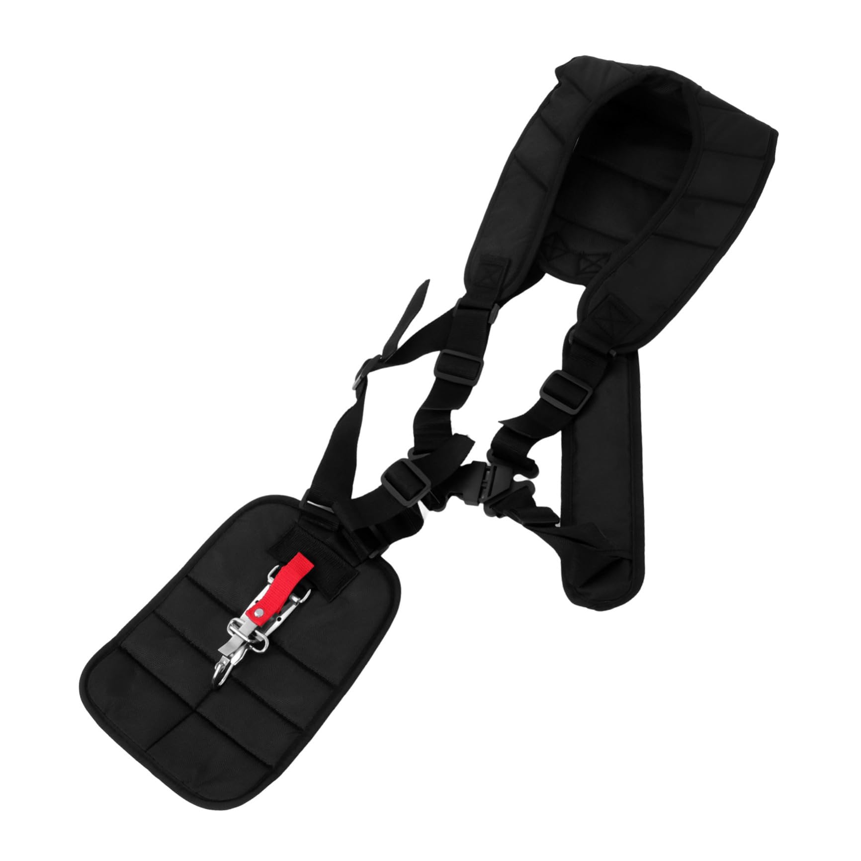 Mikikit Correa para Desbrozadora de Hombro Doble Acolchada de Nylon Negro | Cinturón Hebilla en Cintura, Compatible Brush Cutter y Strimmer, para Recorte de Hierba