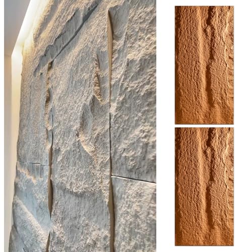Paneles de revestimiento de pared de piedra sintética, paneles decorativos de poliuretano 3D para paredes decorativas interiores y exteriores, juego de revestimiento de piedra artificial