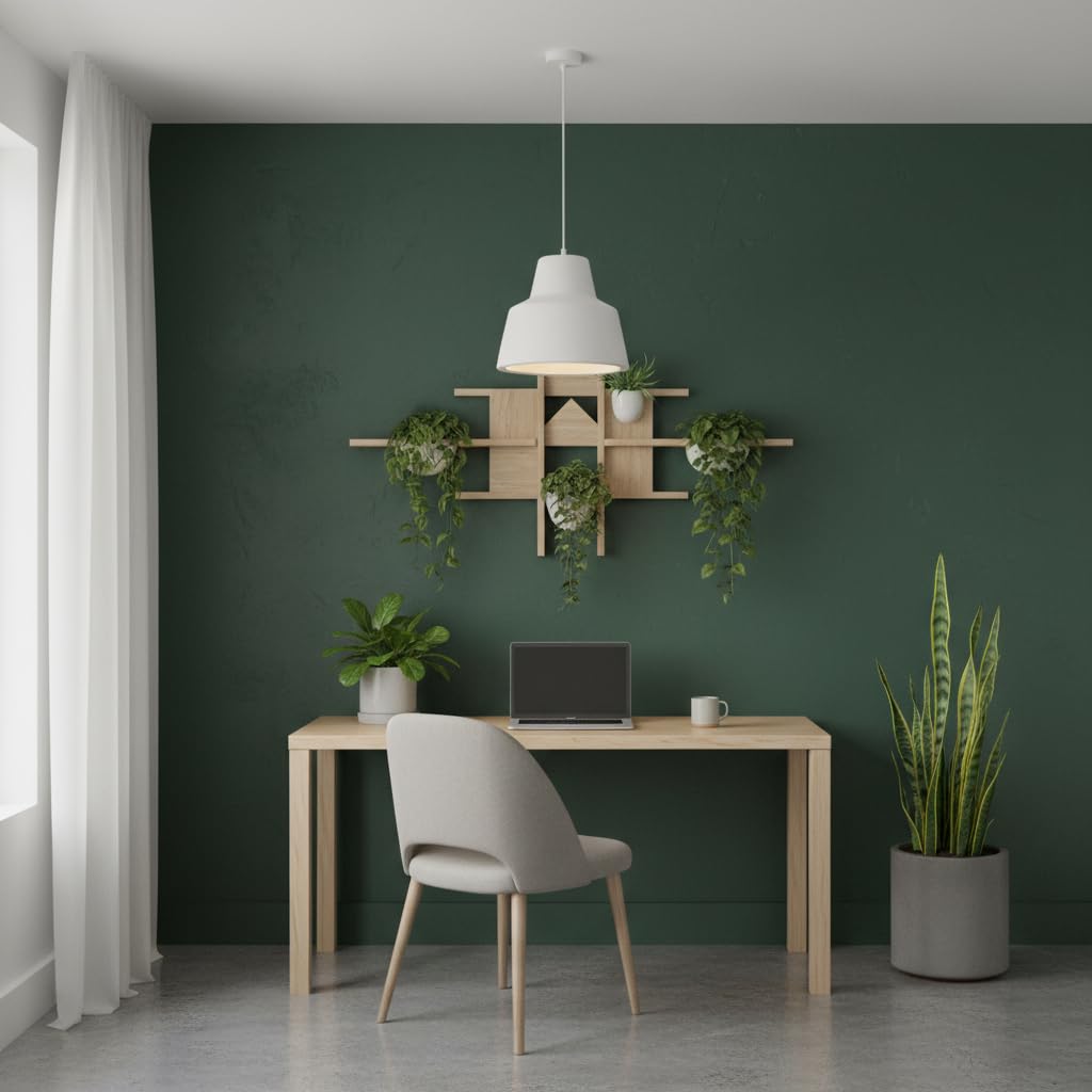 BARCELONA LED Lámpara Colgante Wabi Sabi Grande 30cm Blanca, Diseño Japonés Moderno con Acabado Piedra en Resina, Estilo Industrial Clásico, Casquillo E27