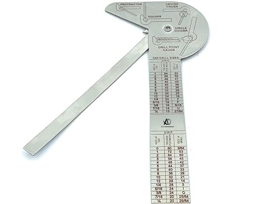 Regla transportadora multifuncional para medición y marcado miniatura 2