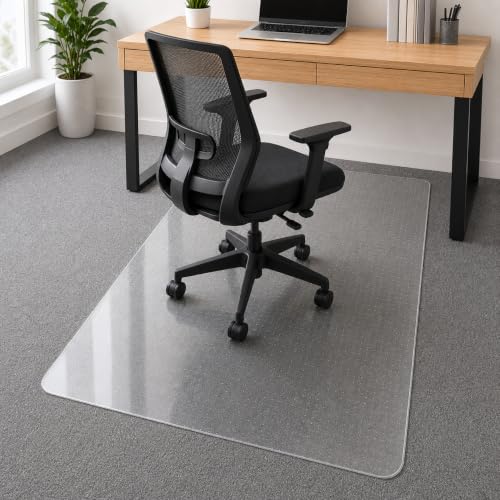 Office Chair Mat for Carpet: 36' x 48' Plastic Heavy Duty...
