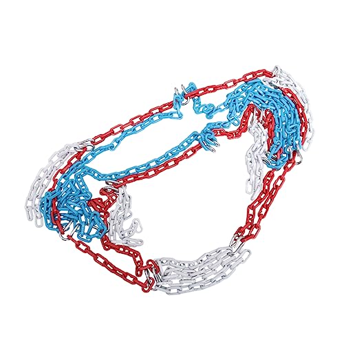 Generic 12 3 Durable Buckles Basketball Goal Net Heavy Duty Galvanized Manganese Steel Chain Weather Resistant Design for Use Easy to Install for Basketball Lovers