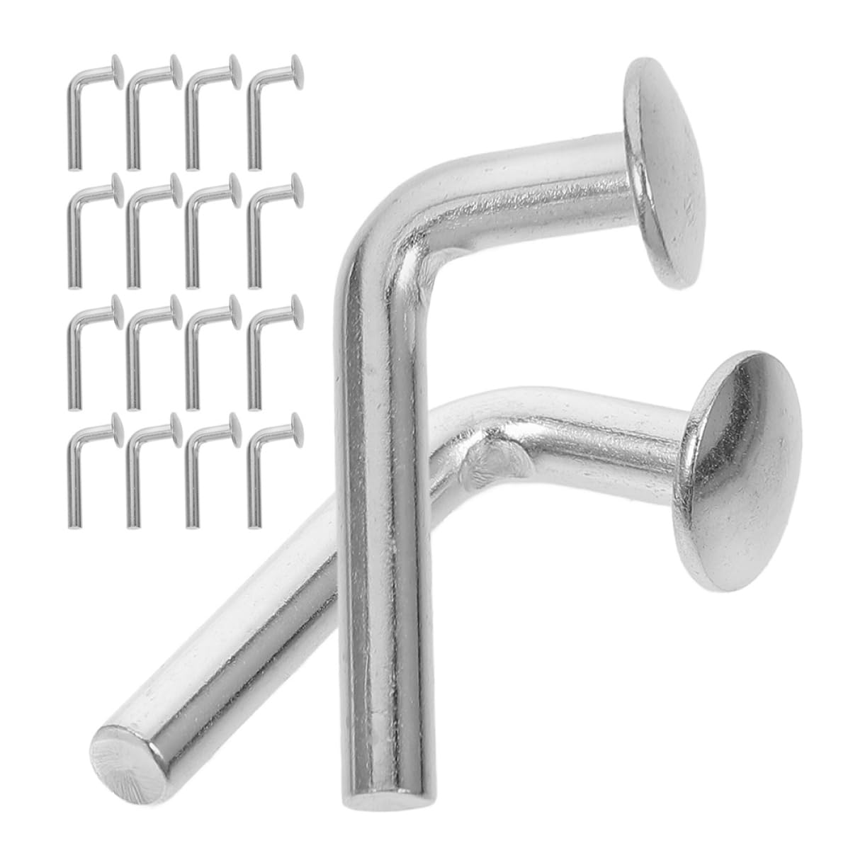 SOLUSTRE Rack Mount Safety Bolts 50pcs Galvanized L-Shaped Drop Pin for Pallet Racks Secure Fit