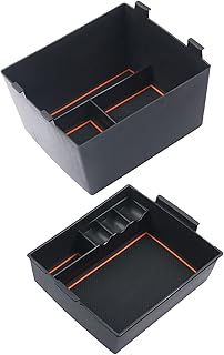 BIBIBO 2023 Maverick Center Console Organizer Trays for 2022 2023 Ford Maverick P758 Insert Armrest Storage Box for 2023 2022 Ford Maverick Accessories Glove Pallet Organizer-2-Pack (Orange Tirm)