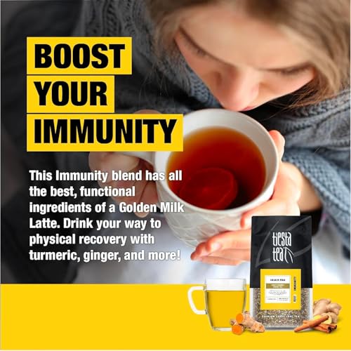image for Tiesta Tea - Golden Milk, Loose Leaf, Sweet Turmeric Herbal Tea, Premi