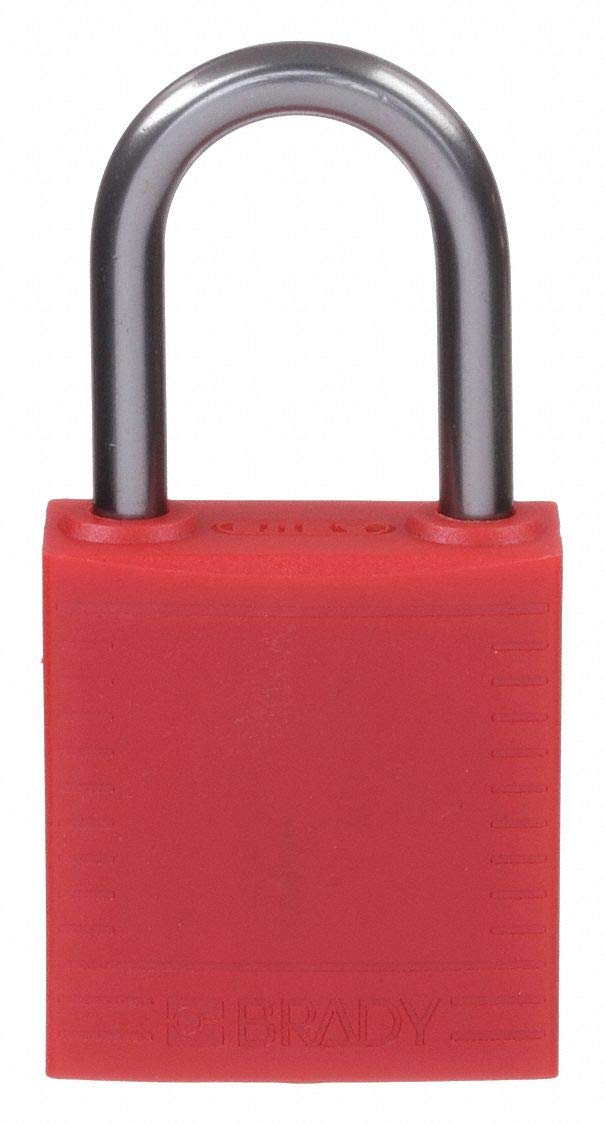 Brady Compact Lockout Tagout Padlock Personal Safety Kit - 123143 - Red
