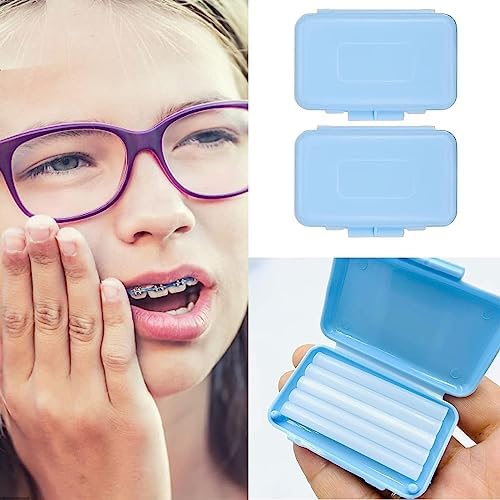 6 Boxes Dental Wax, Dental Wax for Braces, Brace Wax Orthodontic Wisdom Tooth Pain Relief Dental Cement Dental Cement Wearer Wax for Relieving Irritation and Pain(Mint Scent)