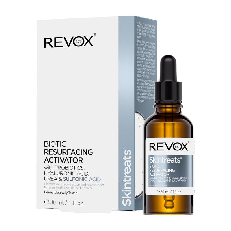 REVOX B77 - Skintreats Biotic Resurfacing Activator, 30 ml, Exfoliating Facial Serum, Renews Skin, Increases Radiance, Evens Skin Tone and Texture, Soothes and Hydrates, Improves Firmness
