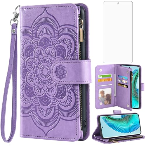 Housse Honor Magic 6 Lite 5G Motif Fleur Étui Portefeuille en Cuir PU