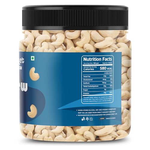 Image of NUTRI BASKET Whole Cashews /Kaju | Premium Unsalted Cashew Nuts | Rich in Protein, Magnesium & Phosphorus | Crunchy Fresh Dry Fruits for Snacking, Cooking, Desserts & Daily Nutrition (150g)
