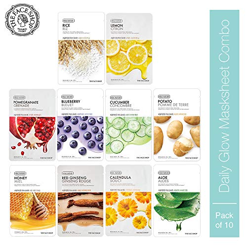 The Face Shop Real Nature Daily Glow Sheet Mask for Glowing Skin ...
