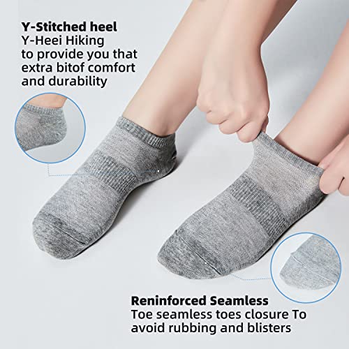 Image of inhees 8 /12Pairs Ankle Socks Women's and Men Thin Athletic Running Cotton Low Cut No Show Socks