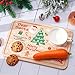 AnyDesign Santa Wooden Treat Plate - Rectangle Xmas Eve Milk & Cookie Tray for Christmas Decoration Supplies