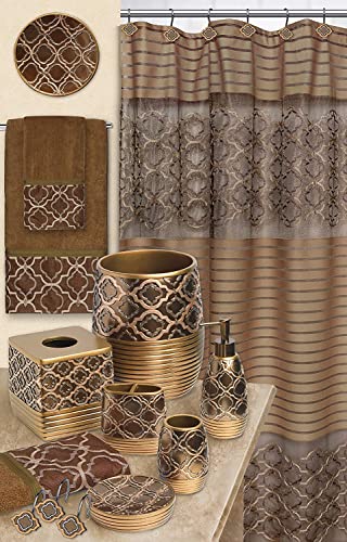 Popular Bath Bath Towels, Spindle Collection, 3-Piece Set, Gold, Towel Set - Image 3