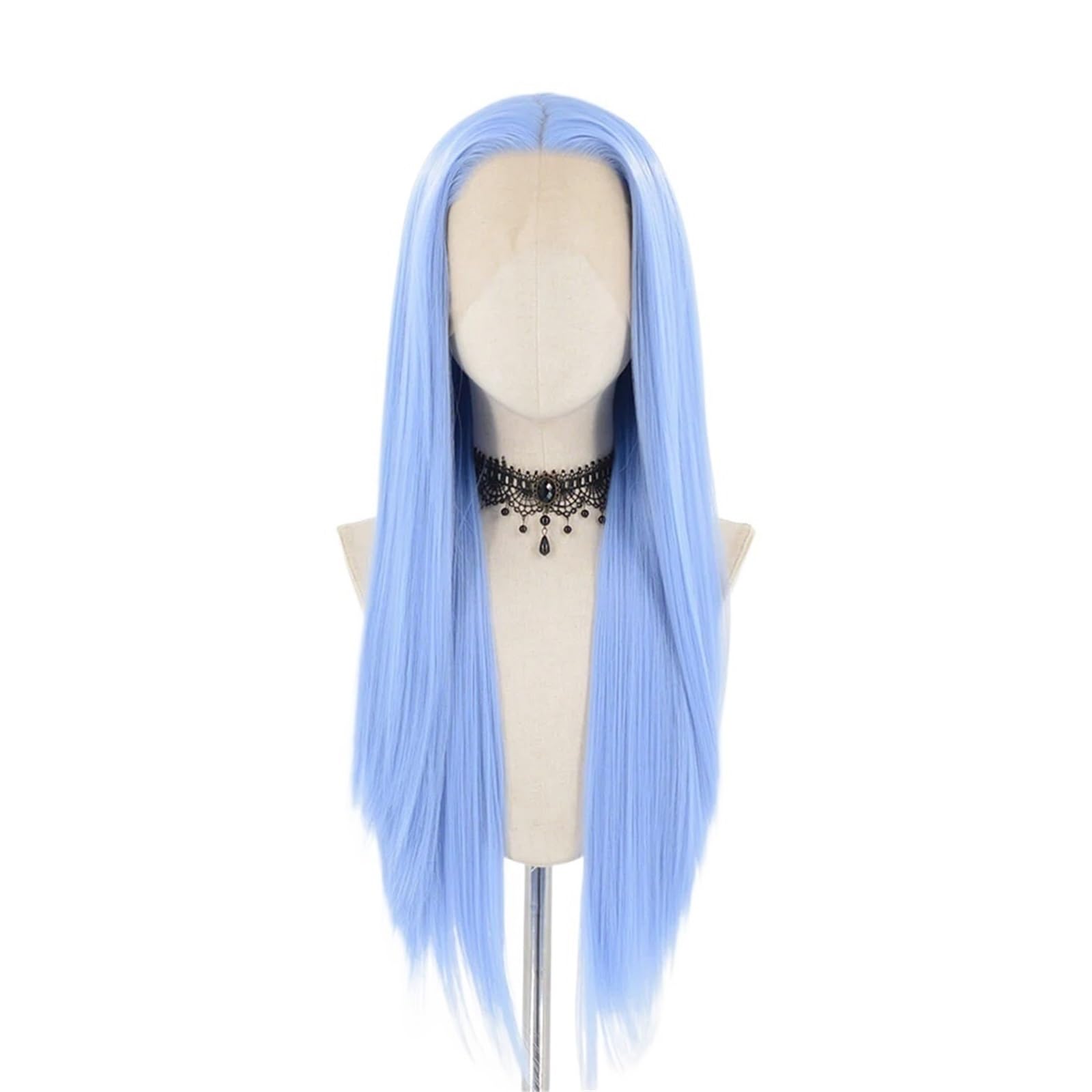 Parrucca Lunga in Pizzo Sintetico Parrucche diritte Azzurre Matrimoni(18inches)