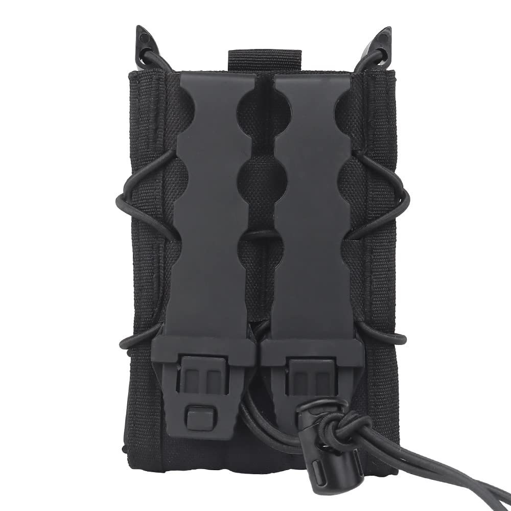 Tactical 5.56 Magazine Pouch Holster AK AR M4 AR15 Rifle Pistol Single Mag Bag Molle Hunting Shooting Military Airsoft Paintball (Color : MG-49-BLK - Image 3