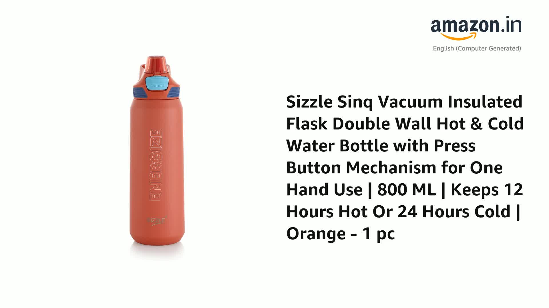 Sizzle Sinq Vacuum Insulated Flask 800 ML – Double Wall Hot & Cold