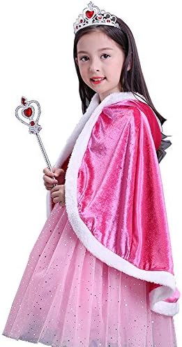 About Time Co Snow Princess Hooded Cape Cloak Costume