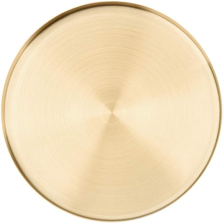 Decorative Storage Tray,Gold Round Tray,Modern Stainless