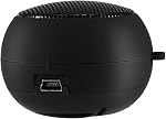 External Speaker, Retractable Mini Portable Plug and Play Clear Travel Speaker with Built-in Battery Suitable for Smart Phone, Computer, Laptop Computer, MP3 Player(Black)