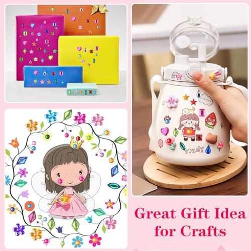 Hoiny GEM STICKERS Crafts For Kids, Self Adhesive Jewel Stickers thumb #5