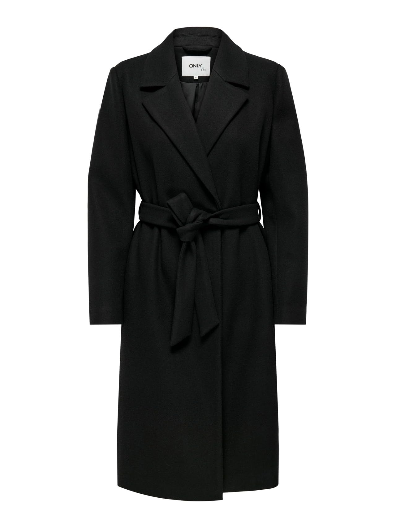 ONLY Onlalvilda Life Wrap Coat OTW płaszcz damski, czarny/szczegół: solidny., M