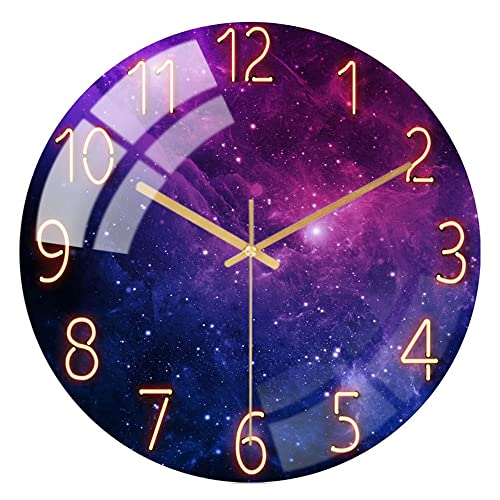 Cooltto Verre Horloge Murale Moderne silencieuse Non coutil Mur Clocks-qualité Quartz à Pile-pour la Chambre, la Maison, Le Bureau,la Cuisine Cover