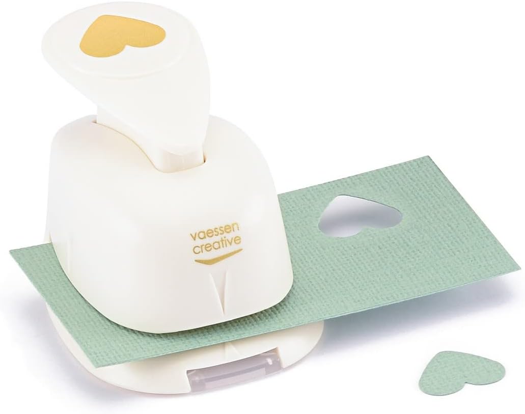 Vaessen Creative Craft Paper Punch Heart Motive Puncher, Multi-Colour, 15.6 x 12.9 mm