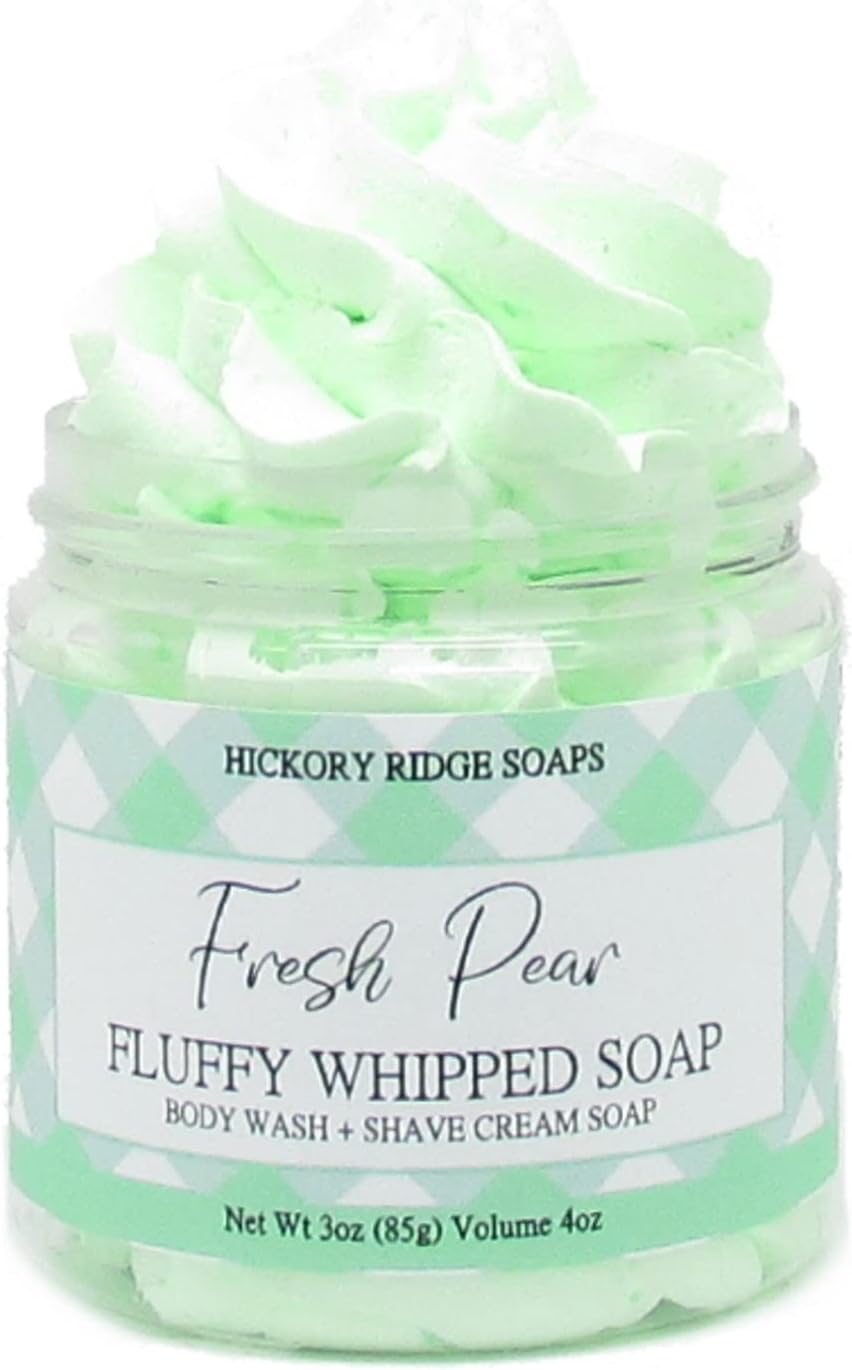 Fresh Pear Whipped Soap | Handmade Soap | Body Wash | Shaving Soap