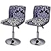 Hengshitong Housse de Tabouret de Bar Extensible, 2PCS Housse de Chaise Haute Imprimée pour Bar Couvre de Chaise de Salle à Manger Haute, Protecteur de Siège de Chaise de Salle à Manger #13