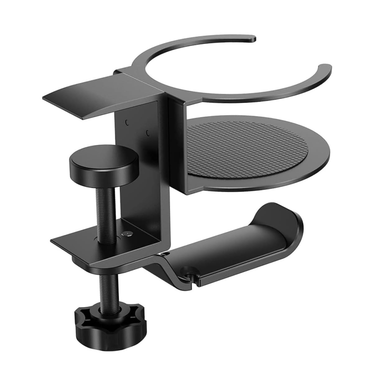 Headset PC Headphone Hanger Headset Desktop Stand Holder Cup Holder for Desk Gaming PC Accessories Headset Holder PC Stand Desk Cup Holder Clamp Headphone Stand Computer Metal-image-37