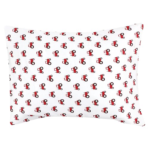 Image of Hudson Baby Unisex Baby and Toddler Cotton Toddler Pillow Case, Tractor and Cow, One Size
