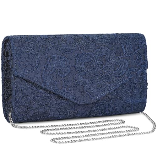 Image of UBORSE Lace Clutch Purses for Women Evening Bag Elegant Envelope Formal Crossbody Shoulder Bag