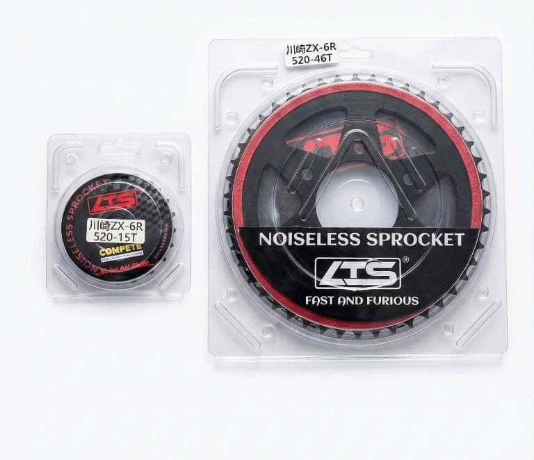 LTS Noiseless Chain Sprocket Kit for Kawasaki ZX6R | 520 Pitch