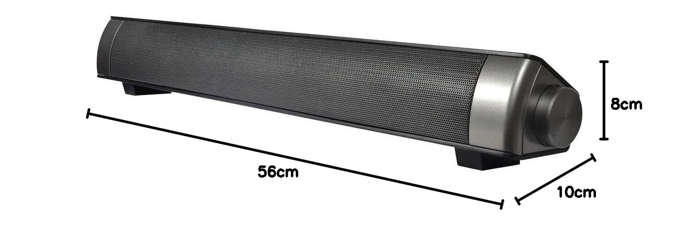 REFLEXION SB100 - Barra de Sonido para TV (40 cm, Puerto de Audio, USB, 48 W), Color Negro
