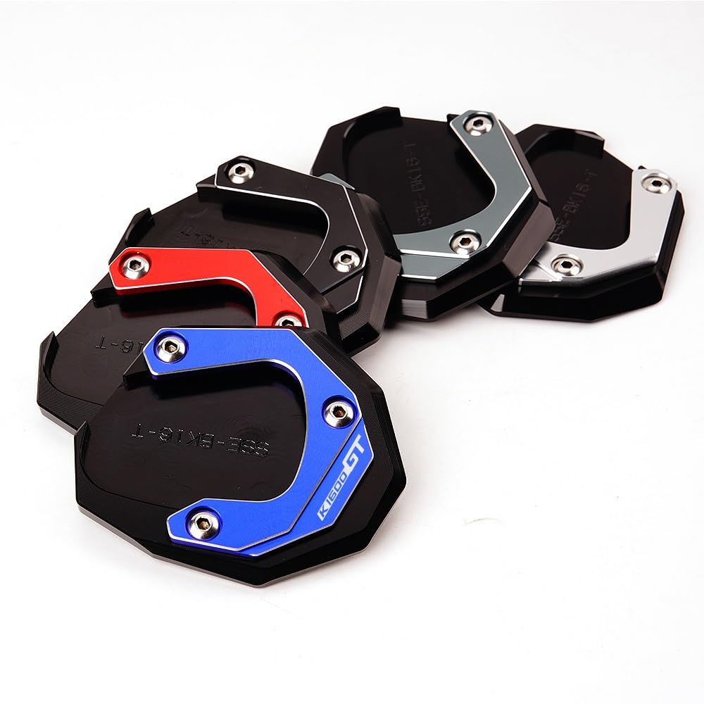 Coussin De Béquille Plaque De Support Latéral De Pied De Moto, Agrandisseur De Béquille, Pièces D'extension De Support Pour BMW K1600B K1600GT K1600GTL 2017 – 2023 Agrandisseur De Béquille(Argent,K160