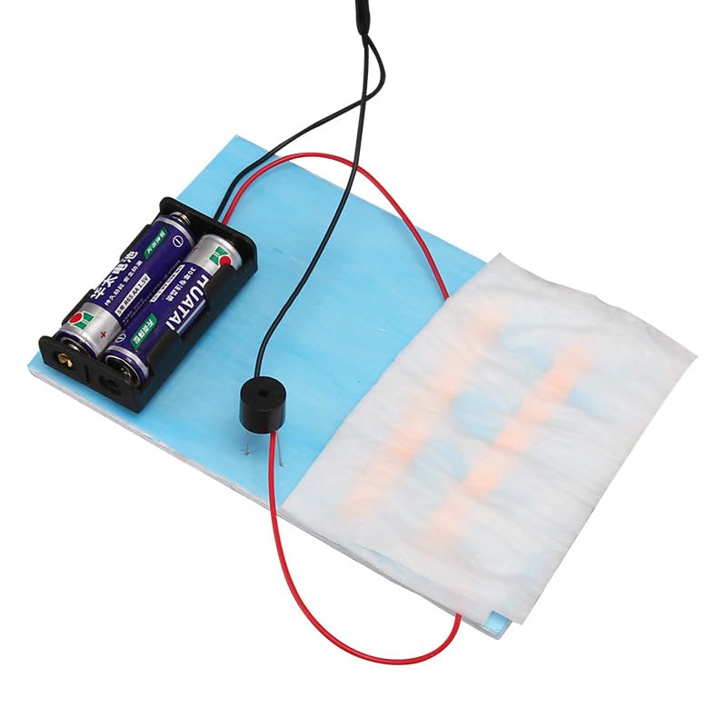 STEM - Kit de experimentos científicos para niños, proyecto de circuito de alarma de lluvia con batería y zumbador, kits educativos de ciencia física para estudiantes, actividades prácticas de