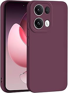 جراب سيليكون متوافق مع اوبو رينو 13 برو ، مصنوع من جل السيليكون الناعم والمطاط مضاد للصدمات بلمسة نهائية غير لامعة وبطانة داخلية من القماش (أرجواني)