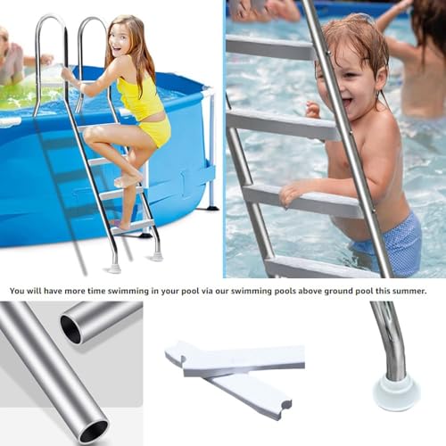 Escalera para piscina elevada de 52 pulgadas con 4 peldaños miniatura 6
