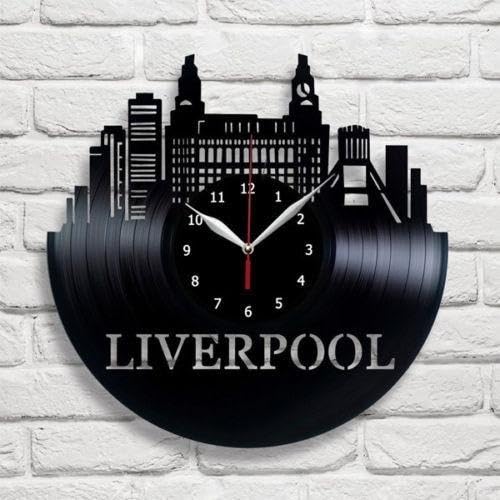 Horloge murale vinyle Liverpool silencieuse pour embellir vos murs vides
