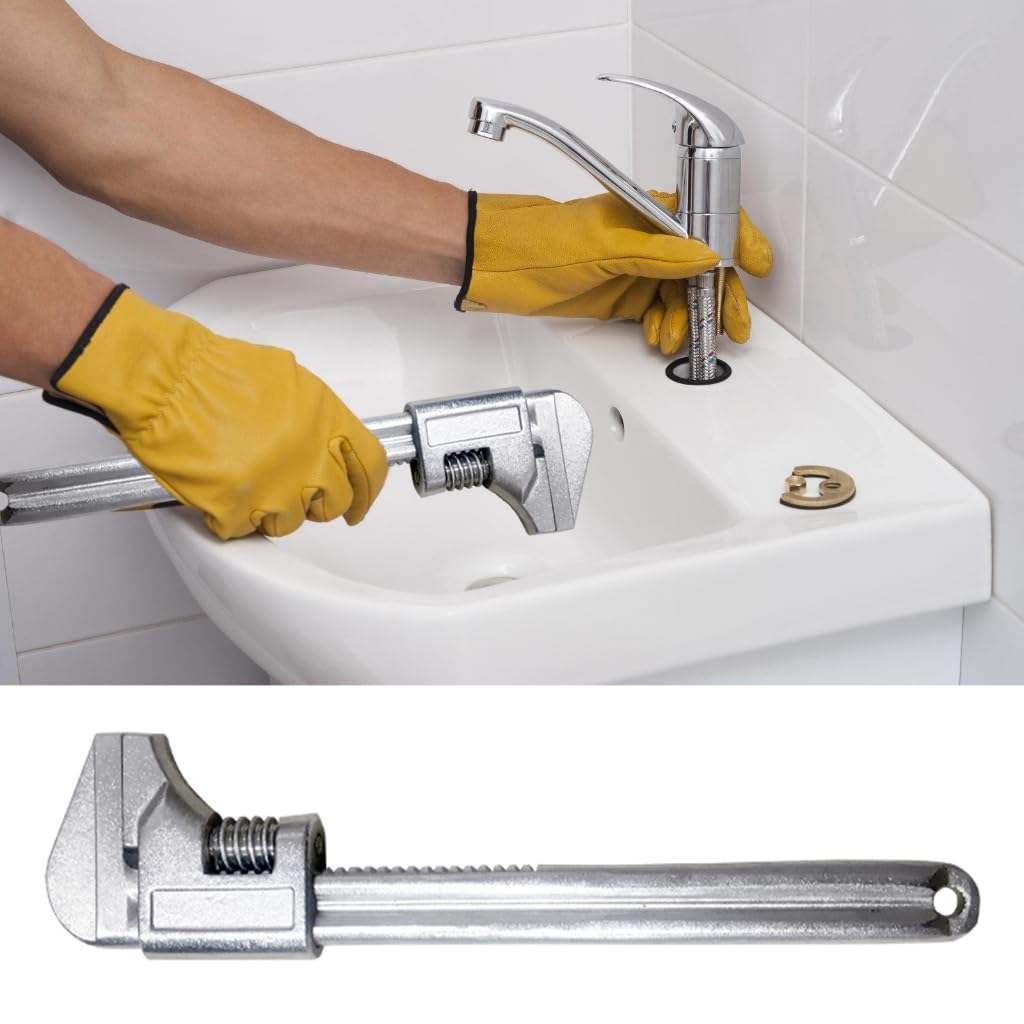 Llave estándar ajustable para reparación de fontanería de agua, herramienta de mantenimiento del hogar
