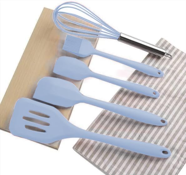 Miniatura 5 de ADBI - Espátulas de silicona resistentes al calor, juego de utensilios de cocina, herramientas de cocina, batidor, cepillo. Regalo para mujer y
