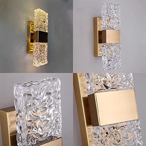 Aplique LED rectangular WQHPLMD de metal y acrílico para pared de dormitorio 5
