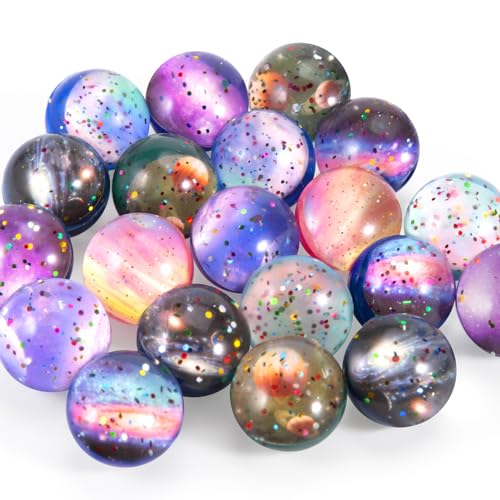 Ayfjovs AJ-2324 20 Pack Starry Space Bouncy Balls - 32Mm Rubber Balls, For Space-Themed Parties, Bag Fillers cover