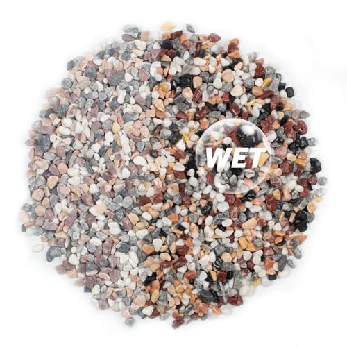Image of 2lbs Natural Gravel Pebbles for Succulents and Cacti, 1 /5 Inch Decorative River Stones - Perfect for Vases, Aquariums, Terrariums, and Outdoor Gardening, Mixed Colors (Mixed, 2 Pounds)