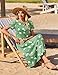 Zeagoo Summer Dresses for Women 2026 Casual Loose Bohemian Floral Dress A Line Flowy Maxi Dress Green Floral M